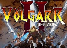 –ü—Ä–æ–º–æ-–∏–∑–æ–±—Ä–∞–∂–µ–Ω–∏–µ –∏–≥—Ä—ã Volgarr the Viking 2, –Ω–∞ –∫–æ—Ç–æ—Ä–æ–º –∏–∑–æ–±—Ä–∞–∂–µ–Ω—ã –≥–ª–∞–≤–Ω—ã–π –≥–µ—Ä–æ–π –≤–∏–∫–∏–Ω–≥ –í–æ–ª–≥–∞—Ä—Ä –∏ –µ–≥–æ —Å–æ—é–∑–Ω–∏–∫–∏ –≤ –±–æ—é –ø—Ä–æ—Ç–∏–≤ –∞—Ä–º–∏–∏ —Å–∫–µ–ª–µ—Ç–æ–≤ –Ω–∞ —Ñ–æ–Ω–µ –º–æ–ª–Ω–∏–π –∏ —Ç–µ–º–Ω–æ–≥–æ –Ω–µ–±–∞.